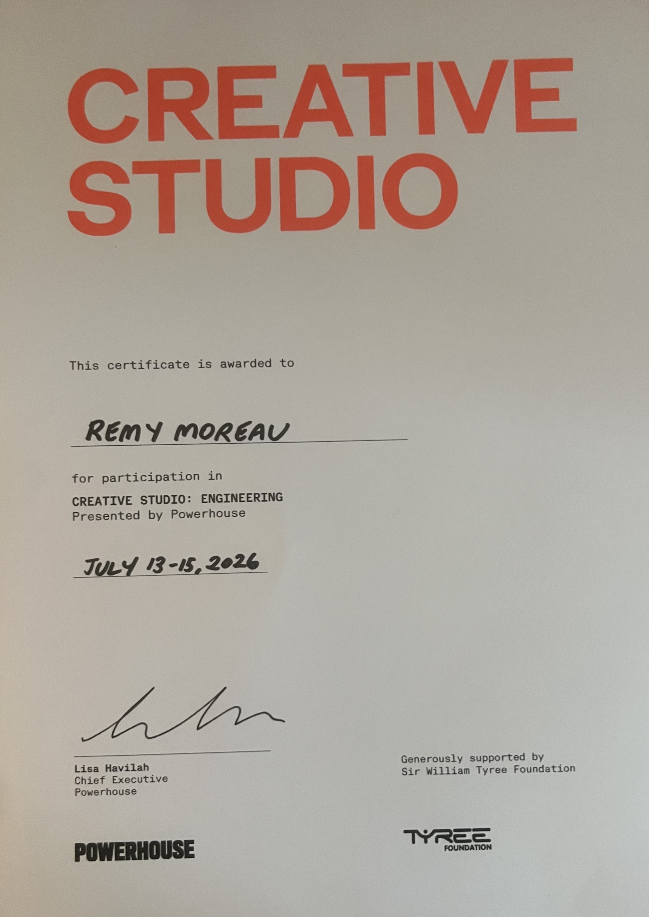 Certificate