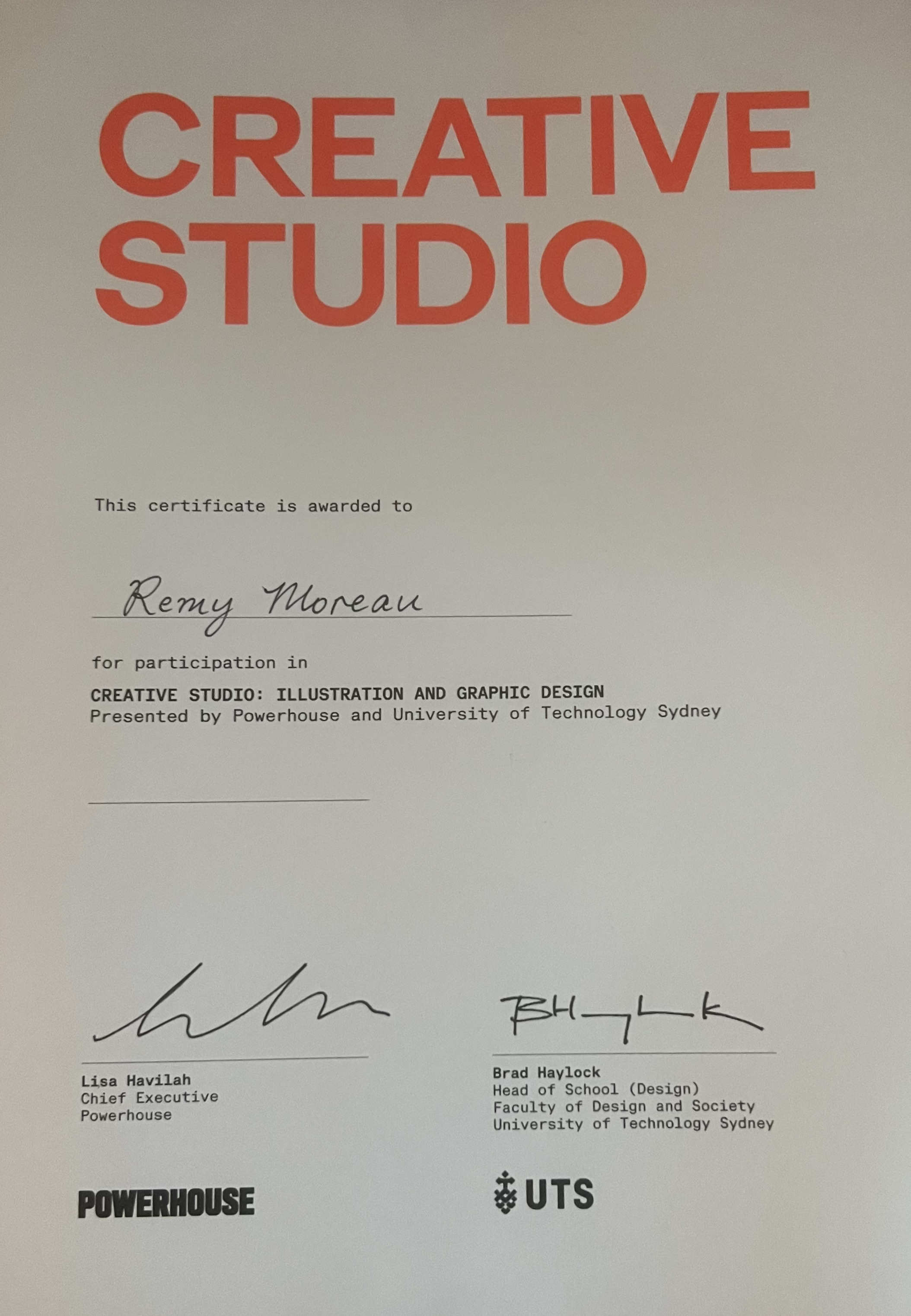 Certificate
